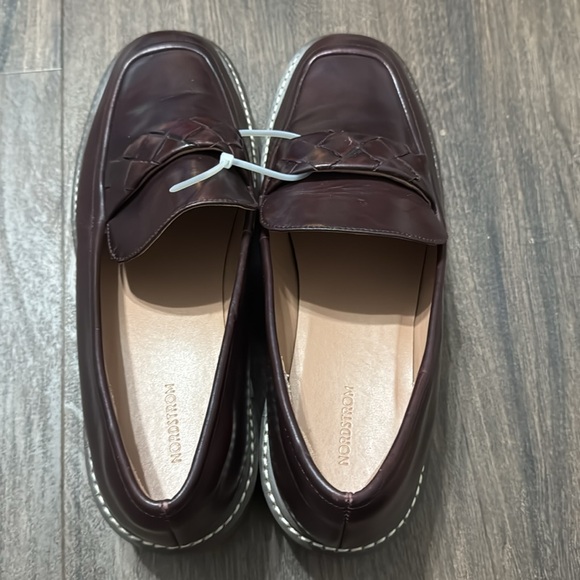 NEW! Nordstrom Torie Platform Loafer In Burgundy London- 12M 🛵 - Picture 4 of 9